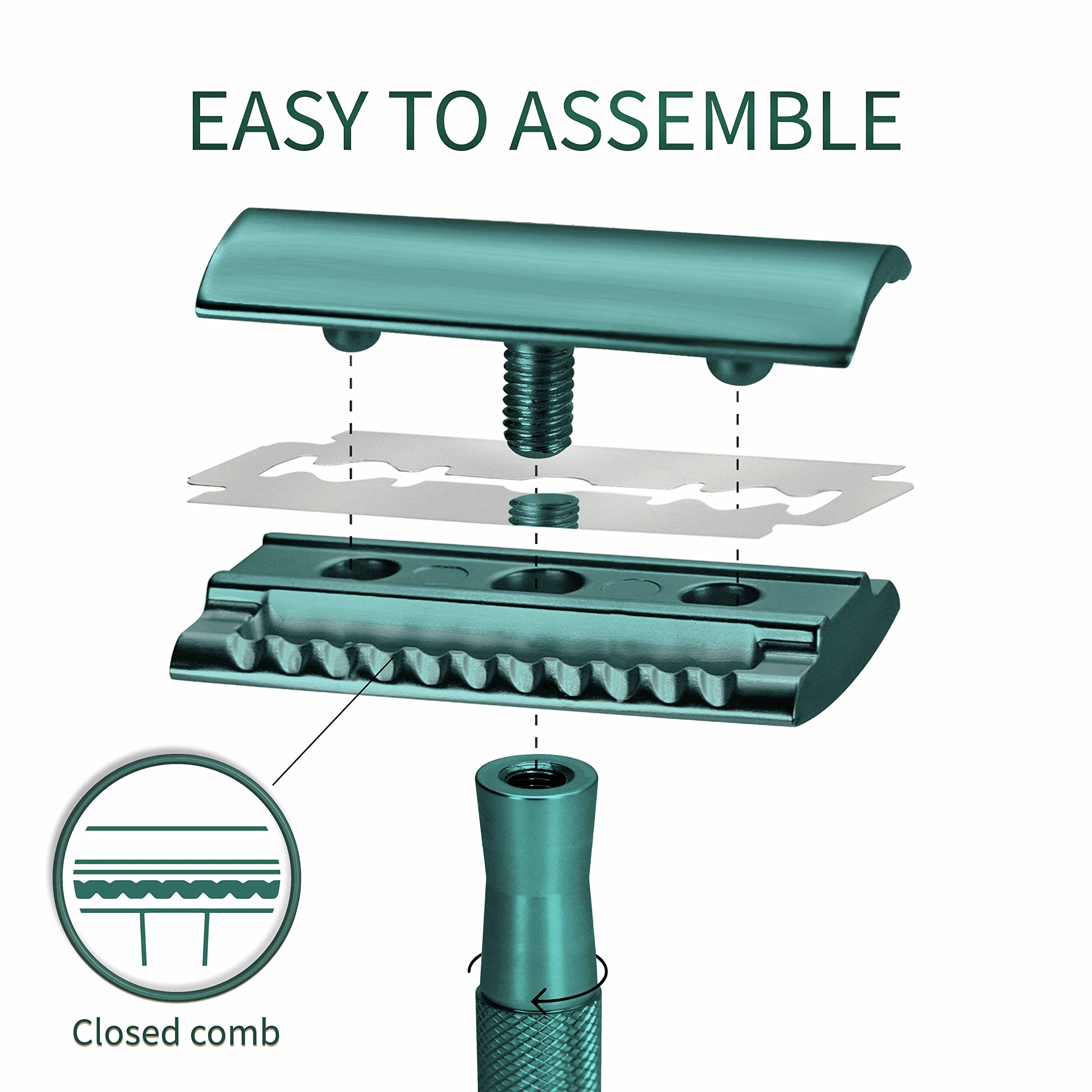 Bambaw razor on matching stand organized storage keeps razor dry