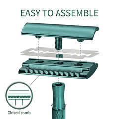 Bambaw razor on matching stand organized storage keeps razor dry