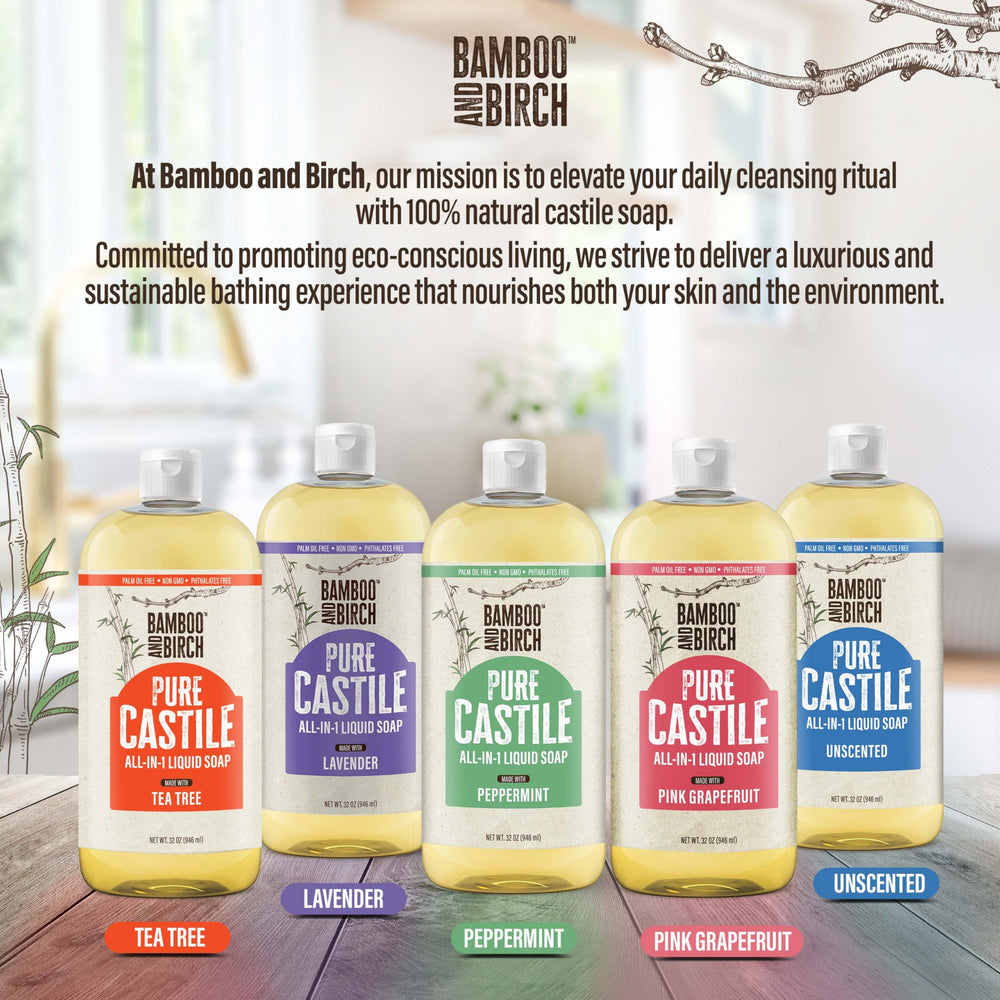 BAMBOO AND BIRCH ingredient label close-up highlighting natural, palm-oil-free formulation