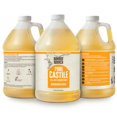 BAMBOO AND BIRCH pouring close-up showing silky castile texture for gentle cleansing
