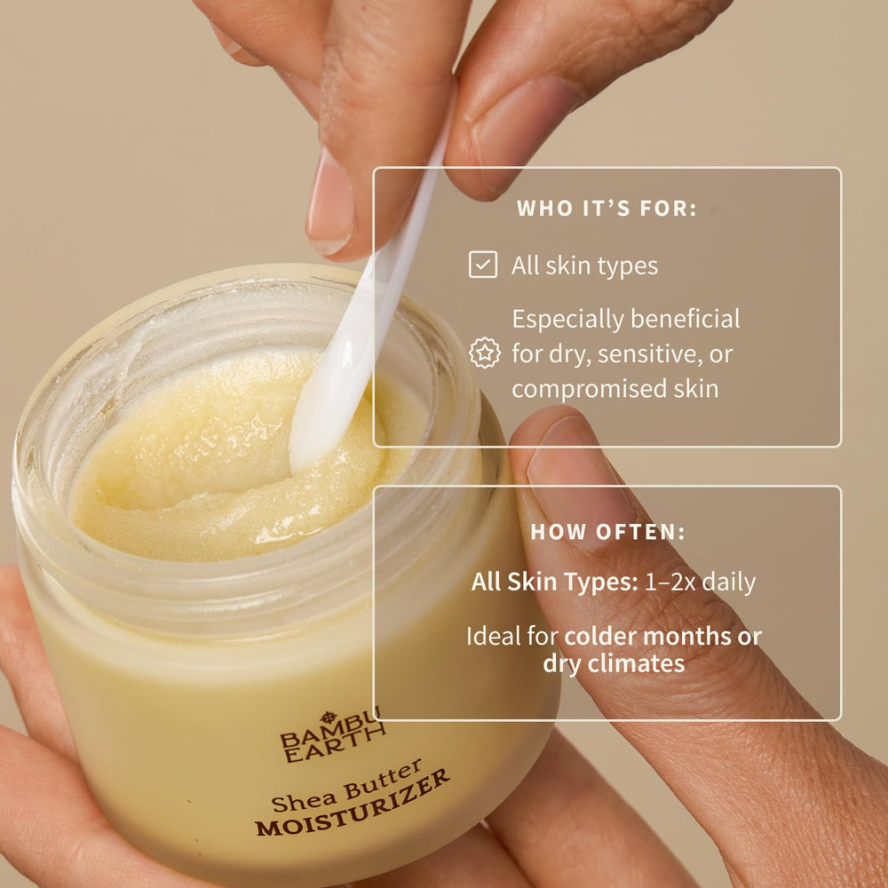 BAMBU EARTH balm melting on fingertips for easy application