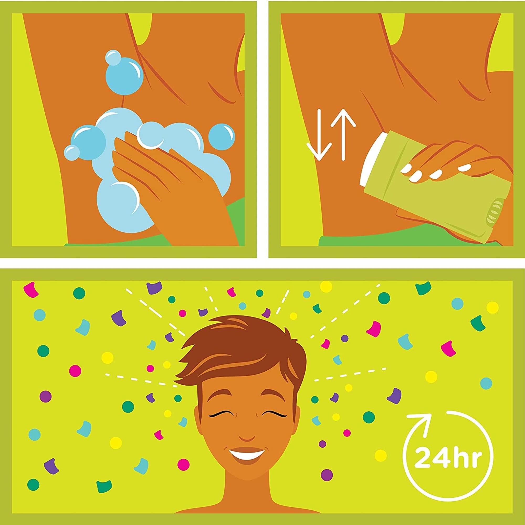 Ban applying stick to underarm demonstrating quick-dry protection benefit