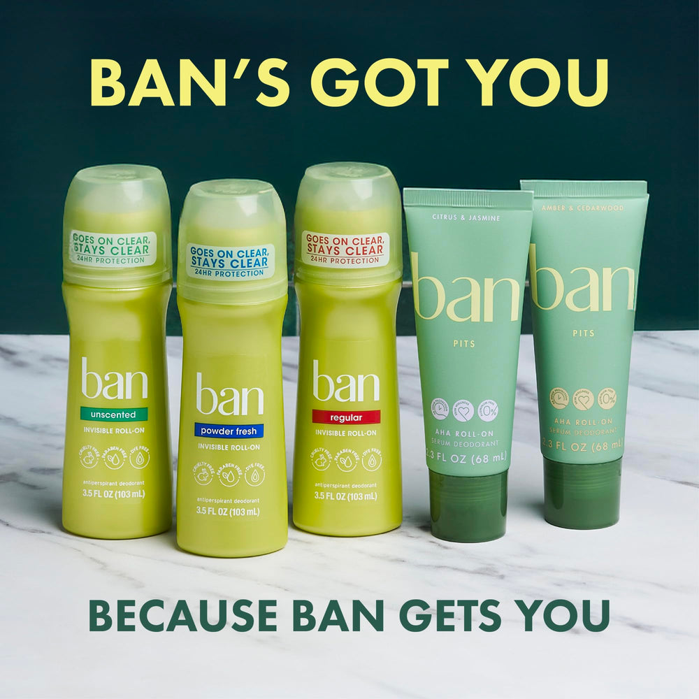 Ban roll-on with Kihada extract visual emphasizing odor-control