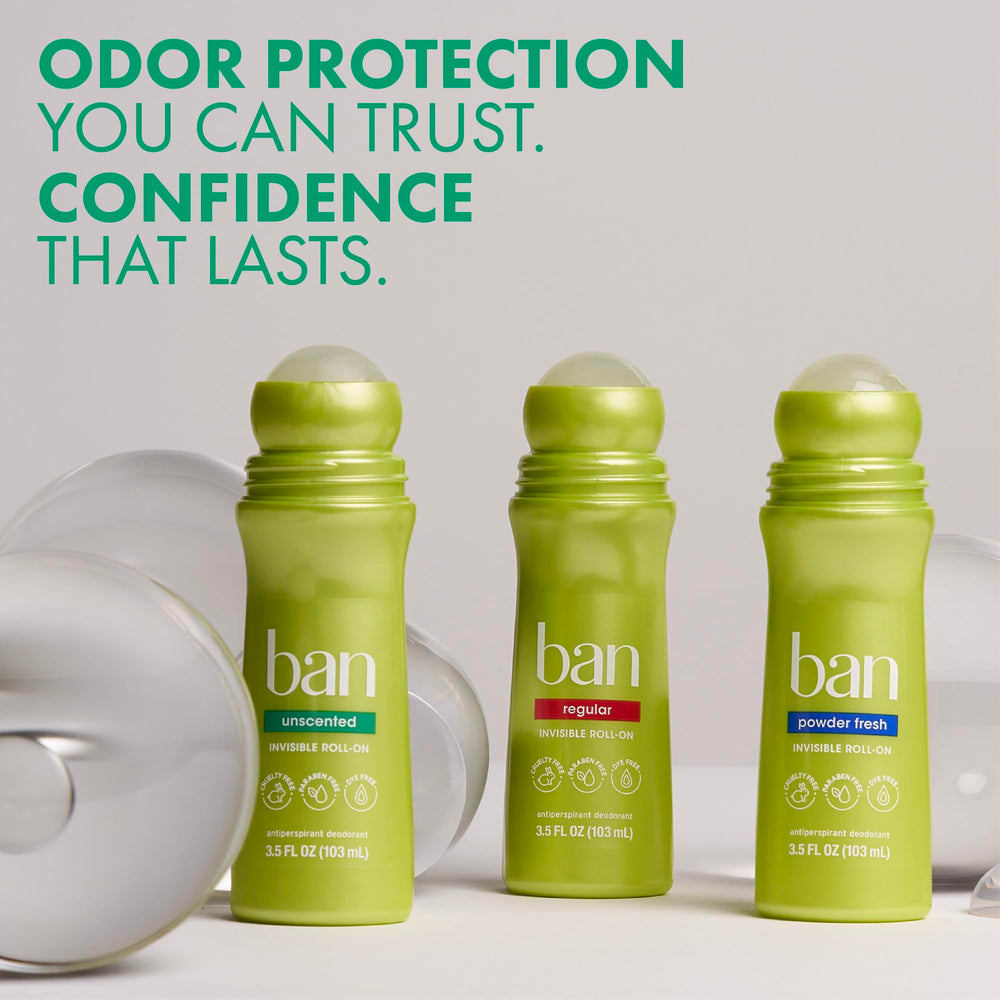 Ban roll-on tucked inside gym bag for on-the-go freshness