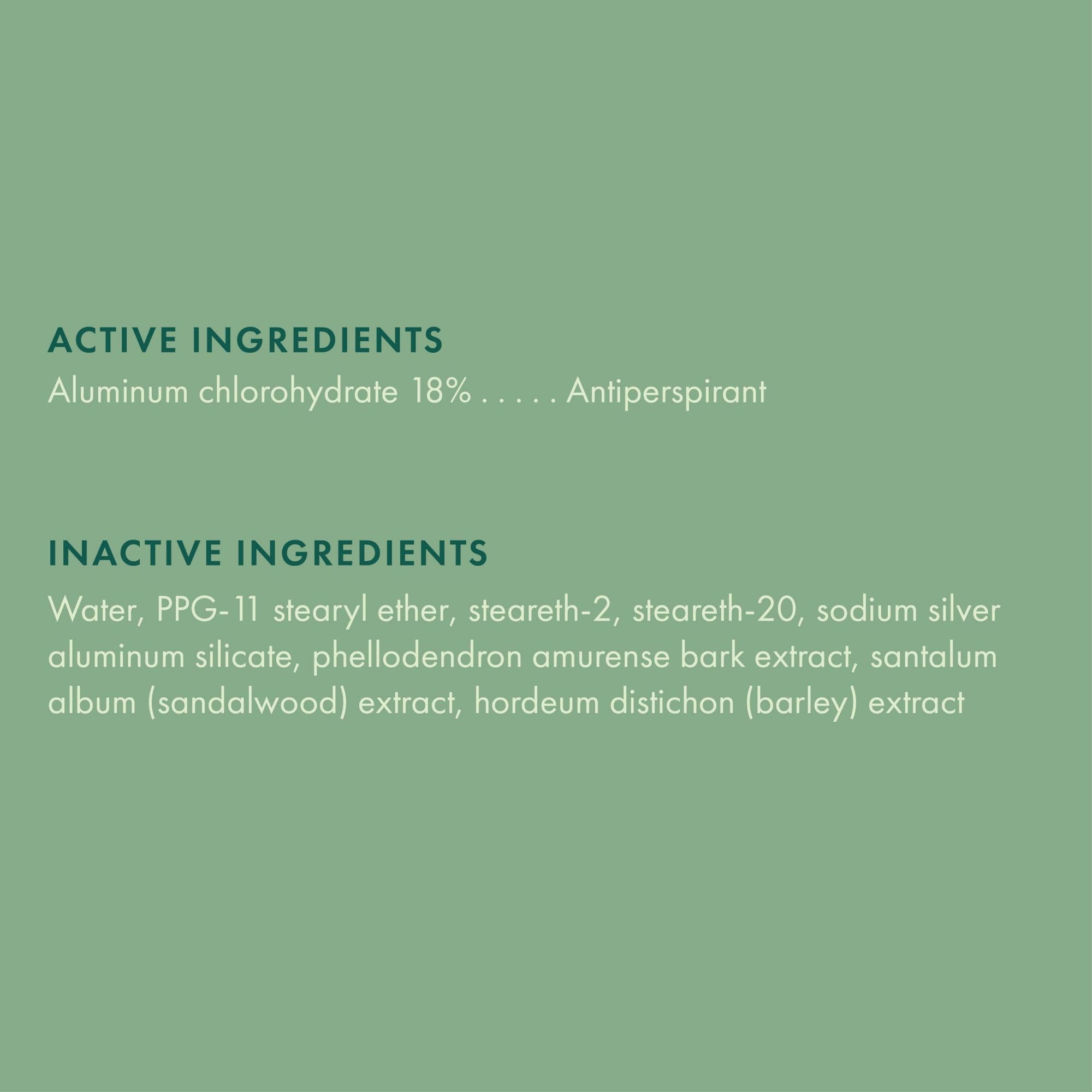 Ban roll-on badge-style graphic showing paraben-free and dye-free