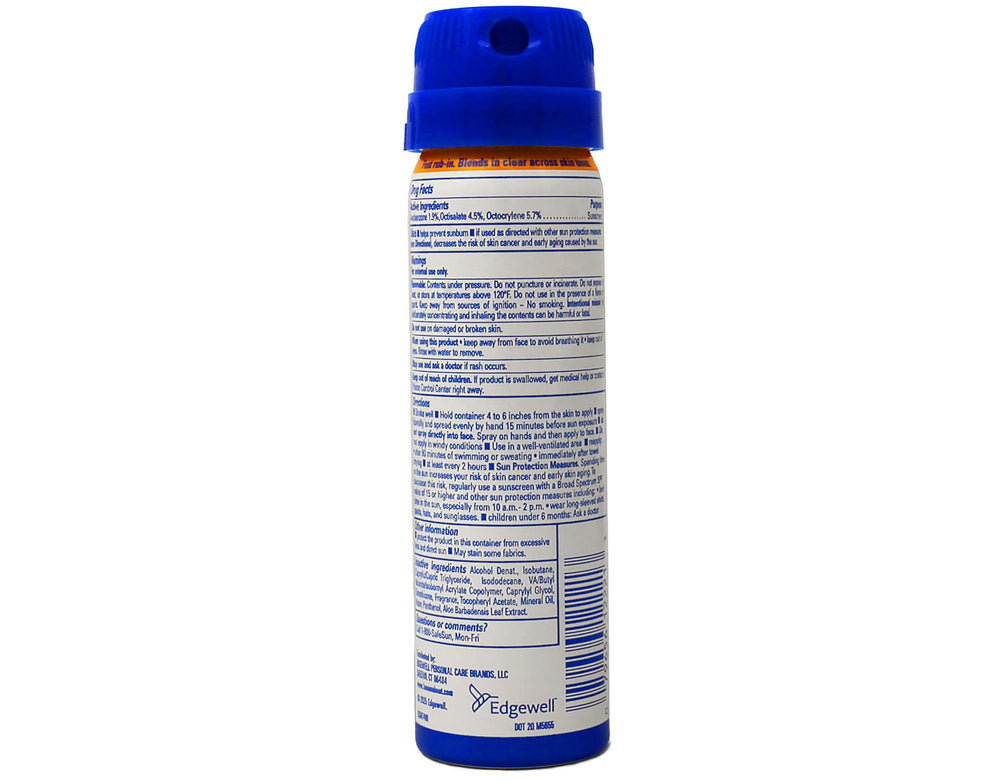 Banana Boat side label detail highlighting water resistance and ingredient information