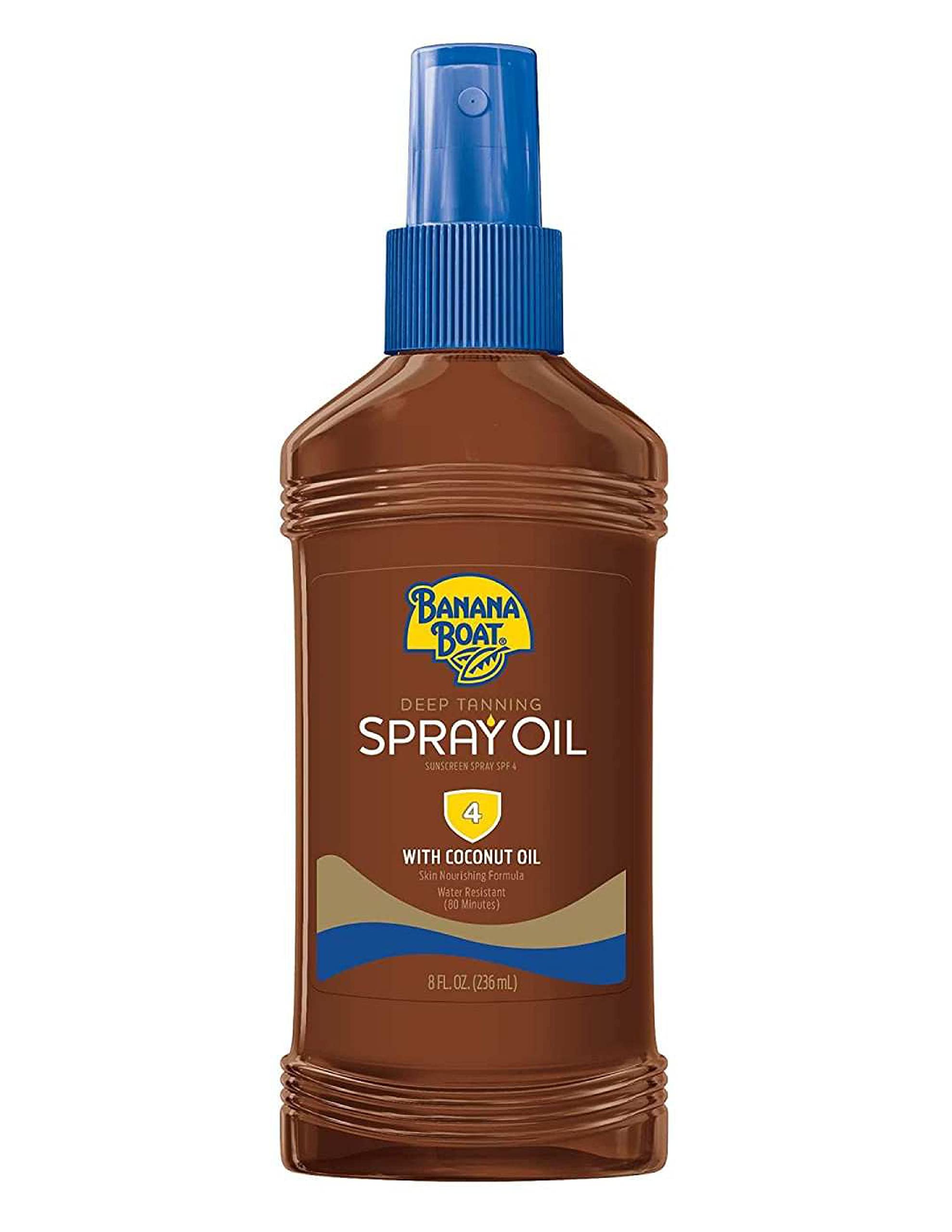 Banana Boat pump spray nozzle highlighting easy application and control