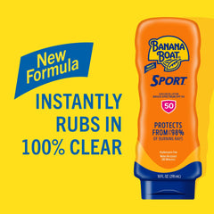 Banana Boat applied by runner showing durable sweat-resistant protection during exercise