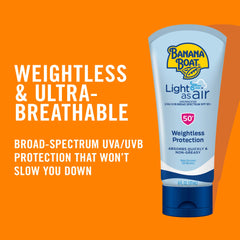 Banana Boat lotion pumping out lightweight texture for fast absorption