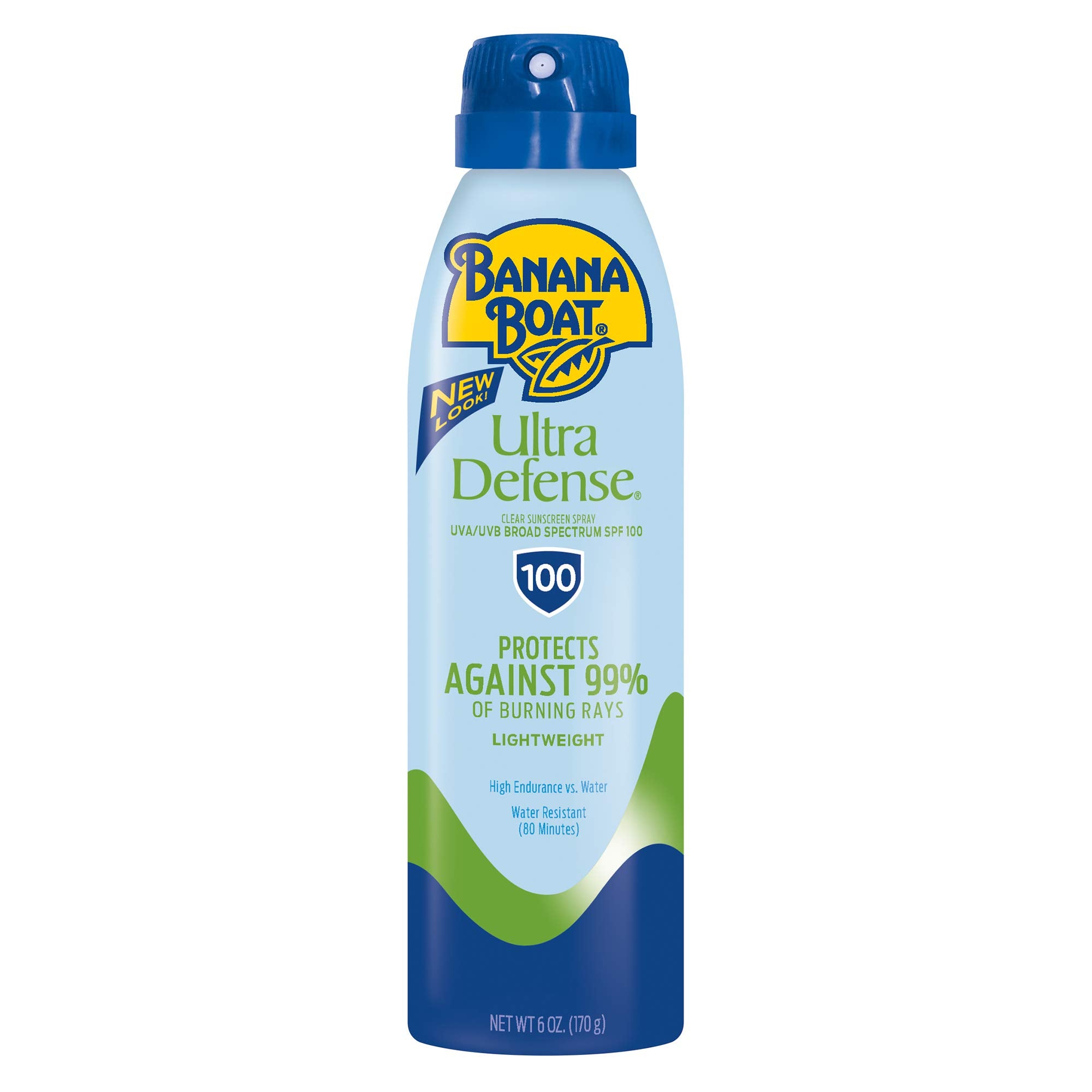 Banana Boat front packaging showing SPF 100 for confident sun protection