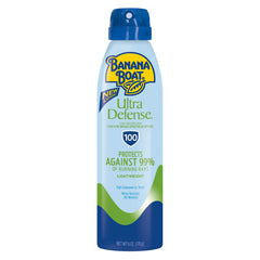 Banana Boat front packaging showing SPF 100 for confident sun protection