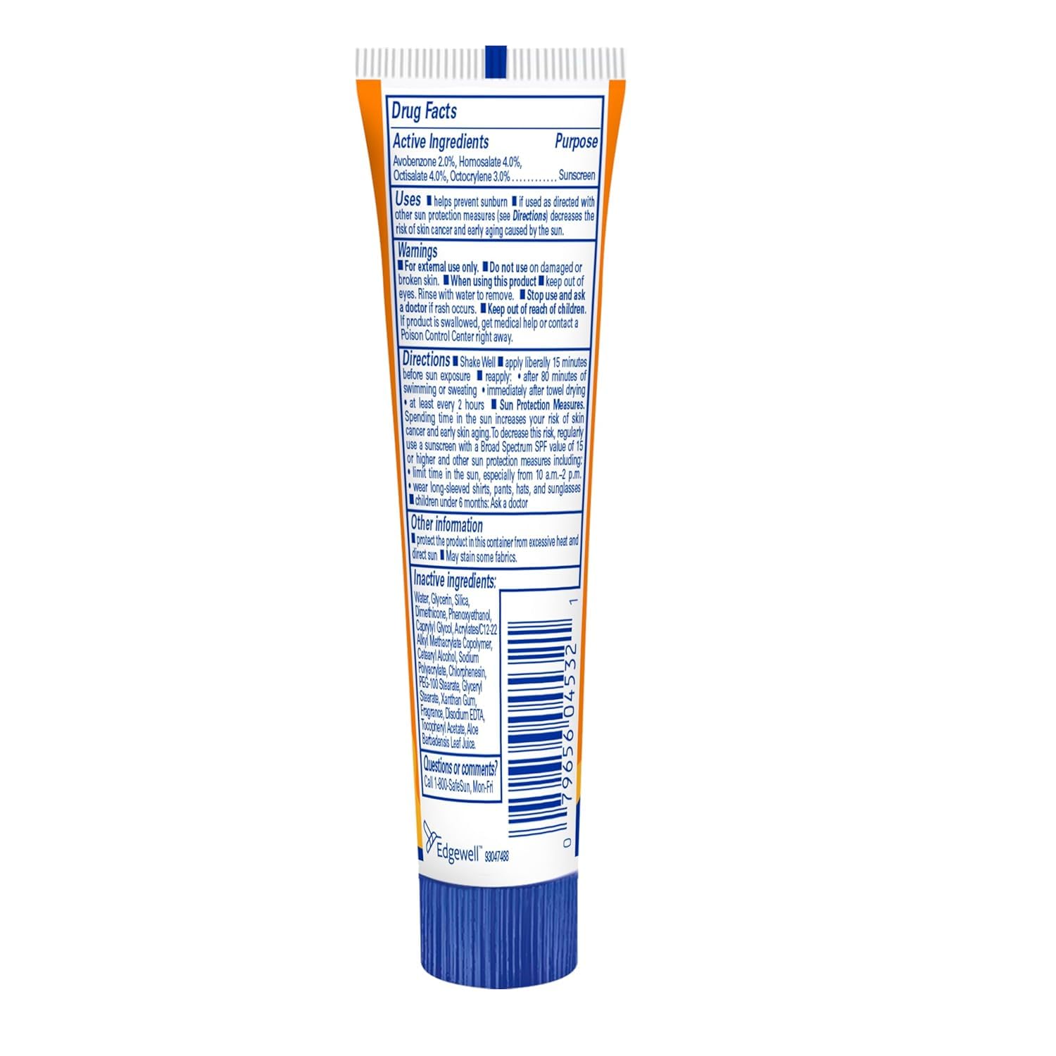 Banana Boat lotion texture dollop demonstrating quick-absorb benefit