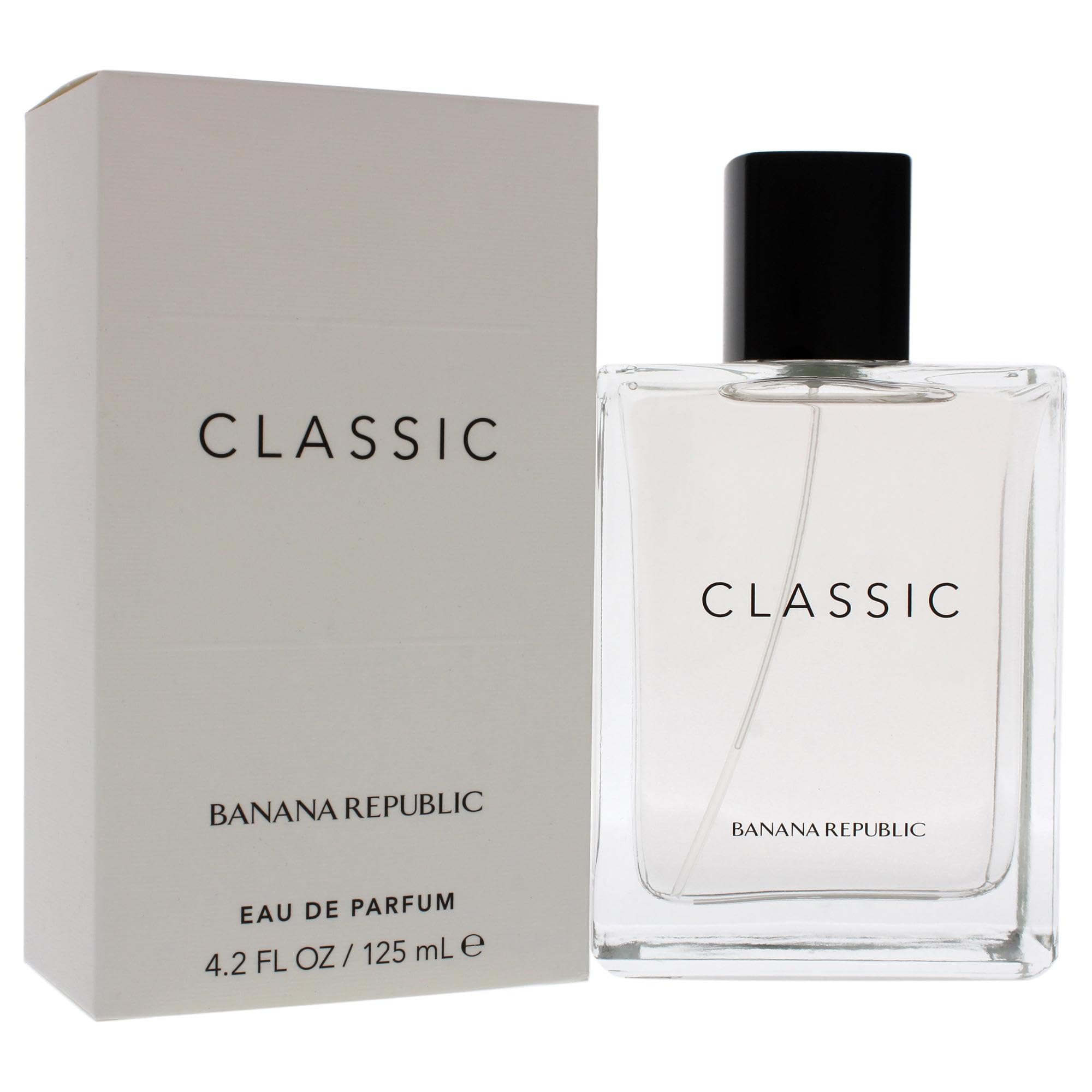 Banana Republic Classic ingredients flatlay showing citrus and woody fragrance notes
