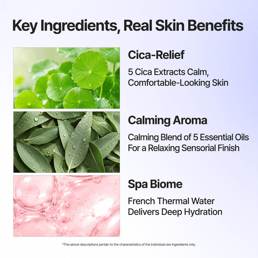 BANILA CO cica ingredient visual emphasizing soothing benefit for skin