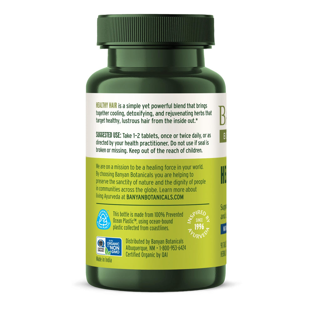Banyan Botanicals close-up of organic seal emphasizing product purity