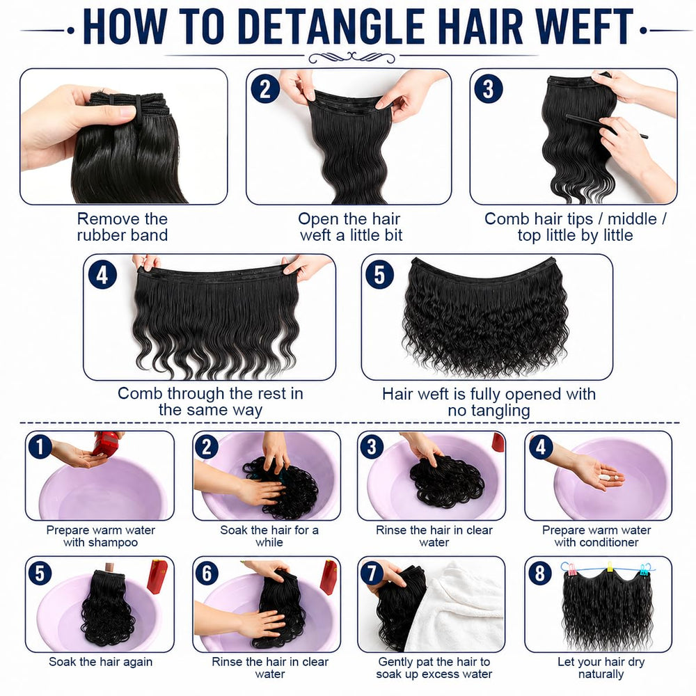 BaodanHair styled body wave on model showing voluminous natural look benefit