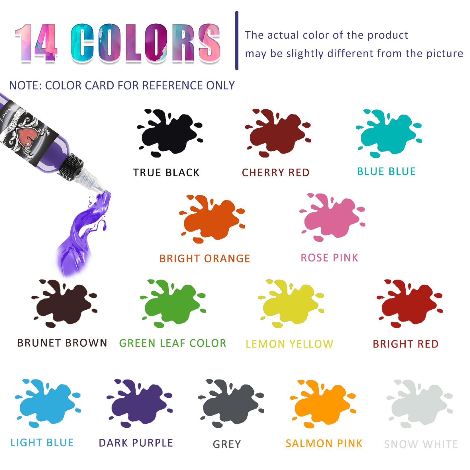BAODELI palette swatches showing mixed hues for accurate color planning