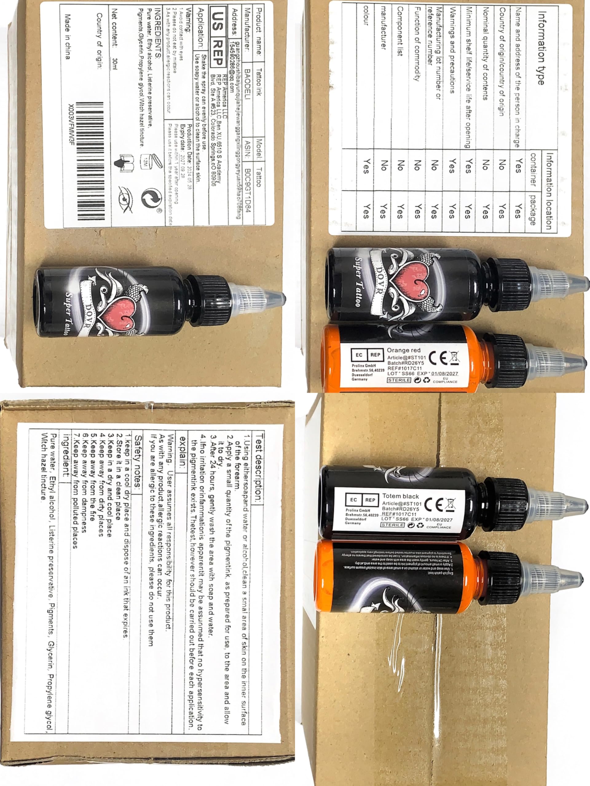BAODELI studio setup with inks and sterile tools for efficient workflow