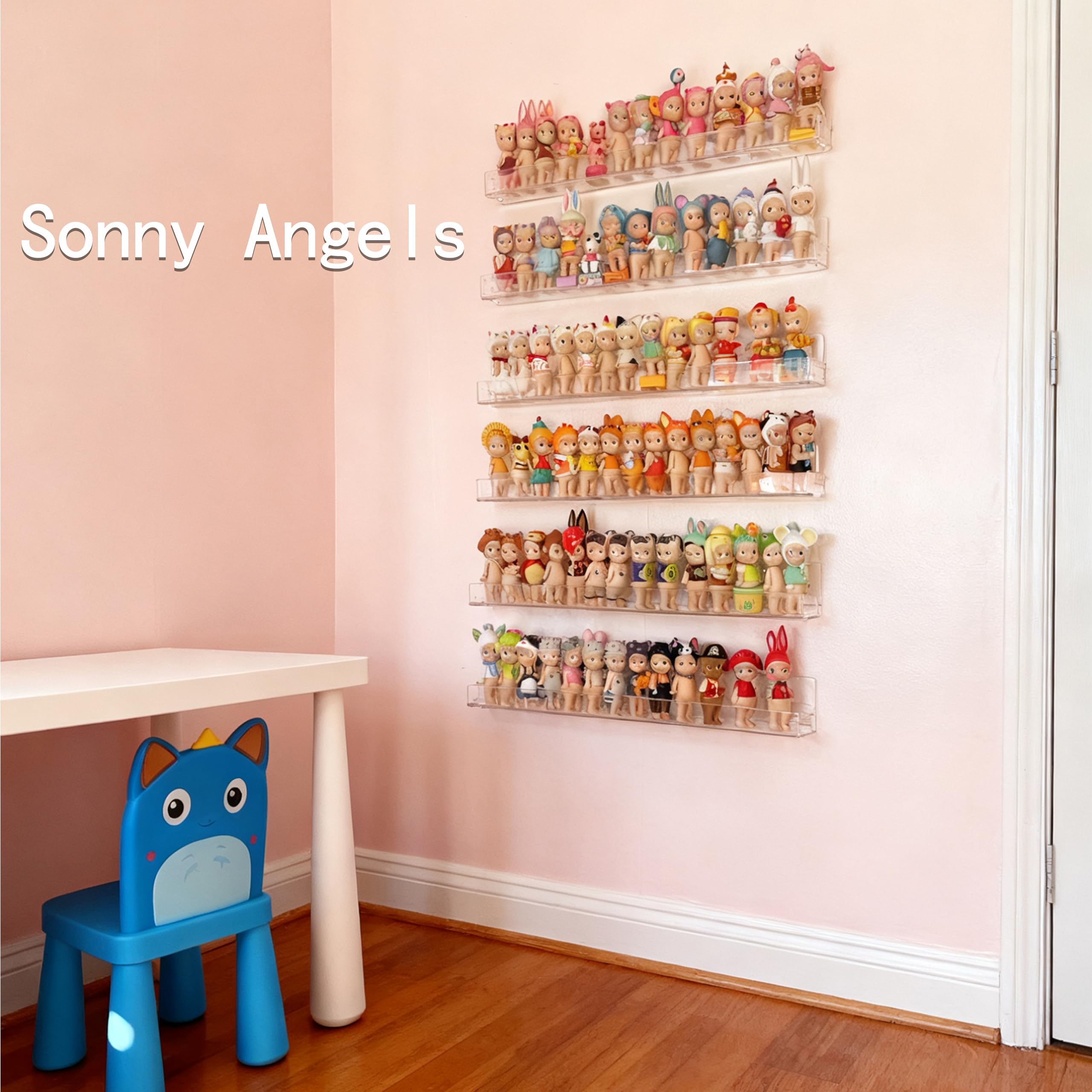Baosia shelves mounted in a salon highlighting organized professional display