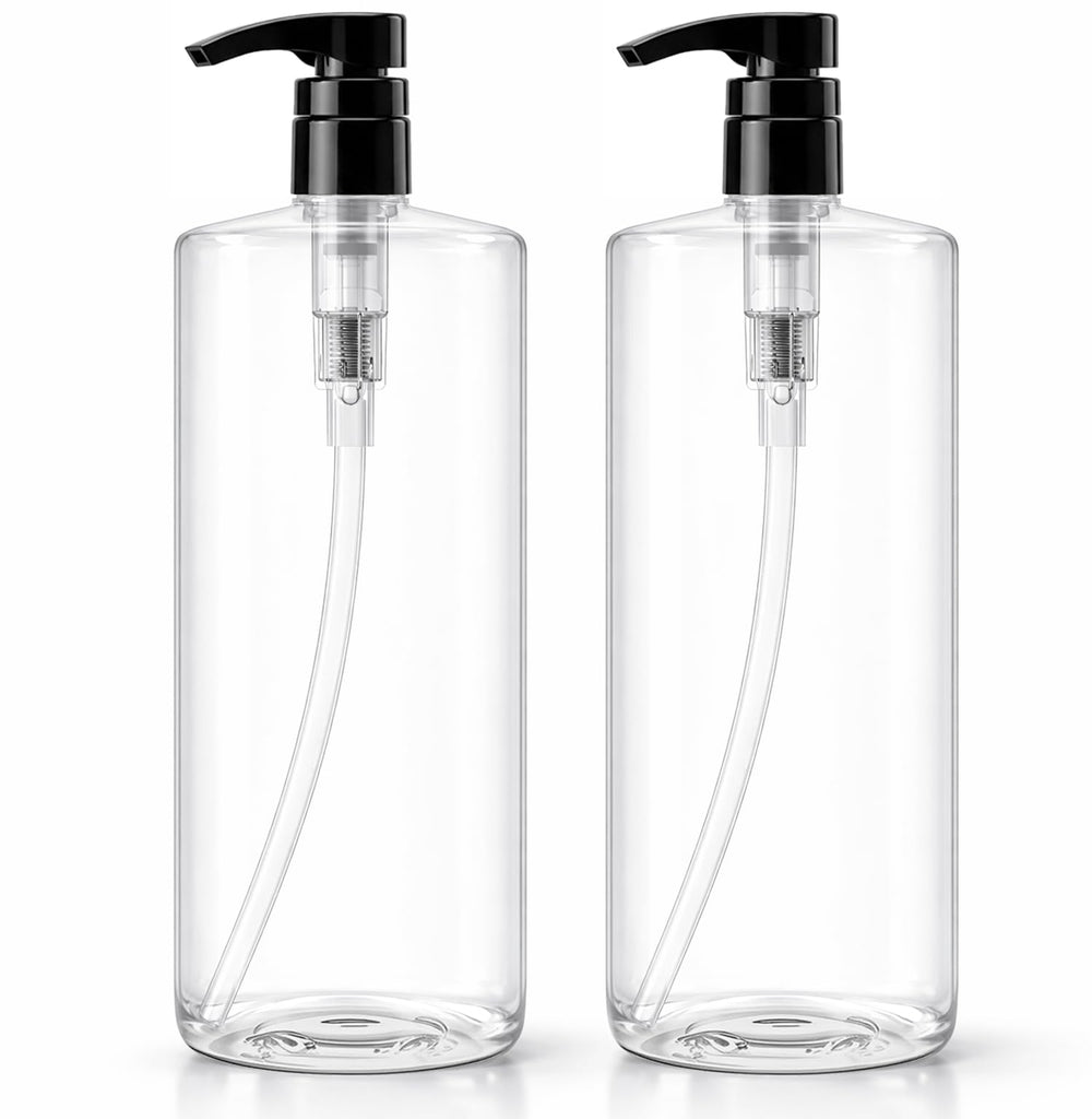 Bar5F front view of two 32oz bottles showing clear design and capacity