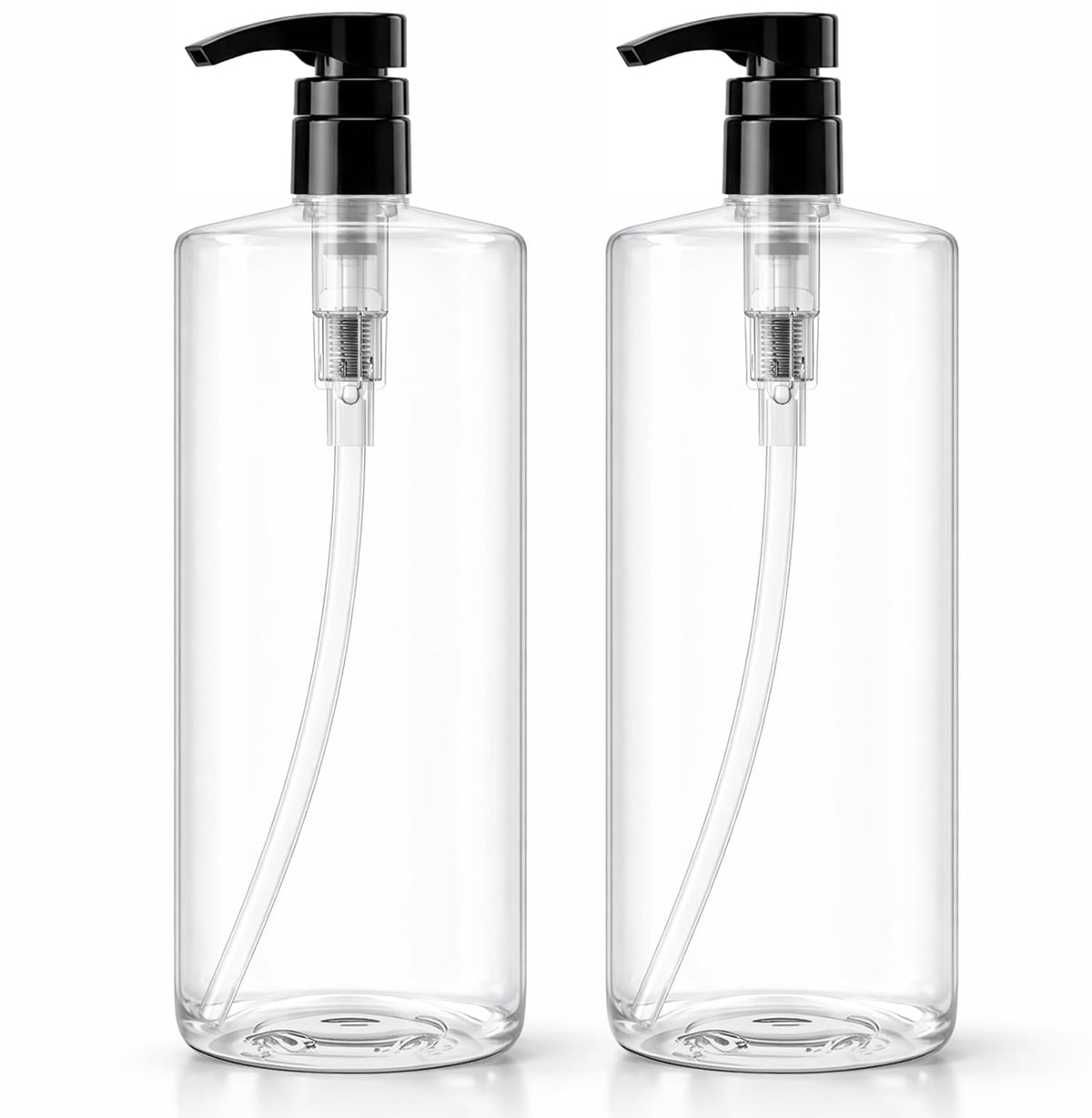 Bar5F front view of two 32oz bottles showing clear design and capacity