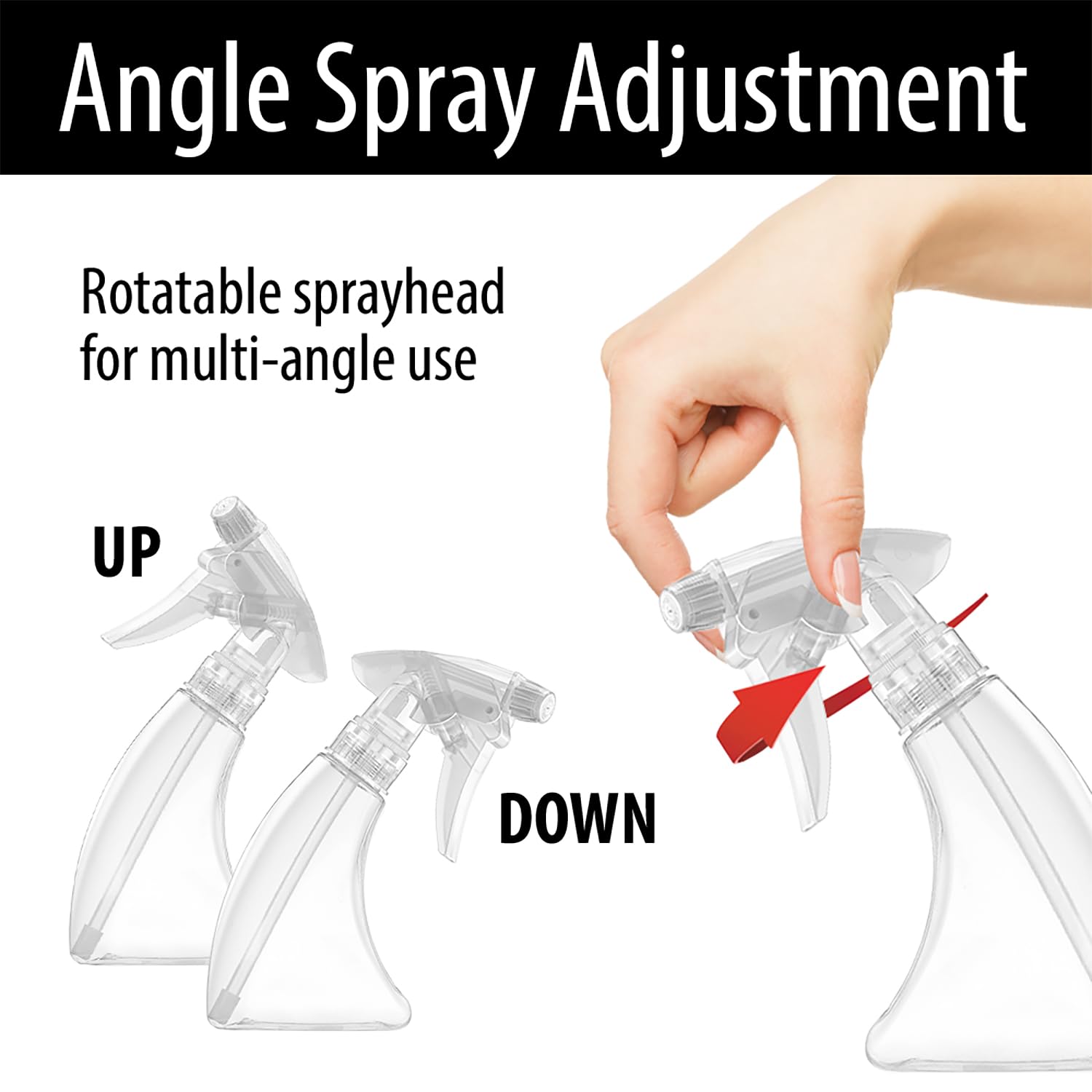 Bar5F nozzle detail demonstrating adjustable mist-to-stream benefit