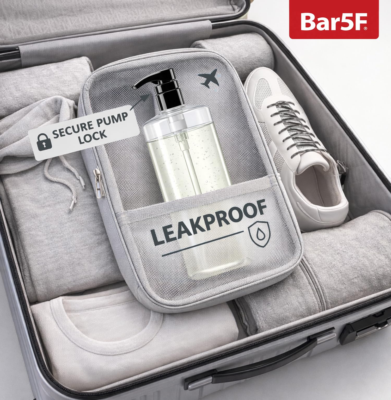 Bar5F close-up of smooth plastic finish highlighting easy-to-clean surface
