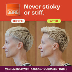 The Barb Shop creamy clay texture close-up showing smooth spreadability