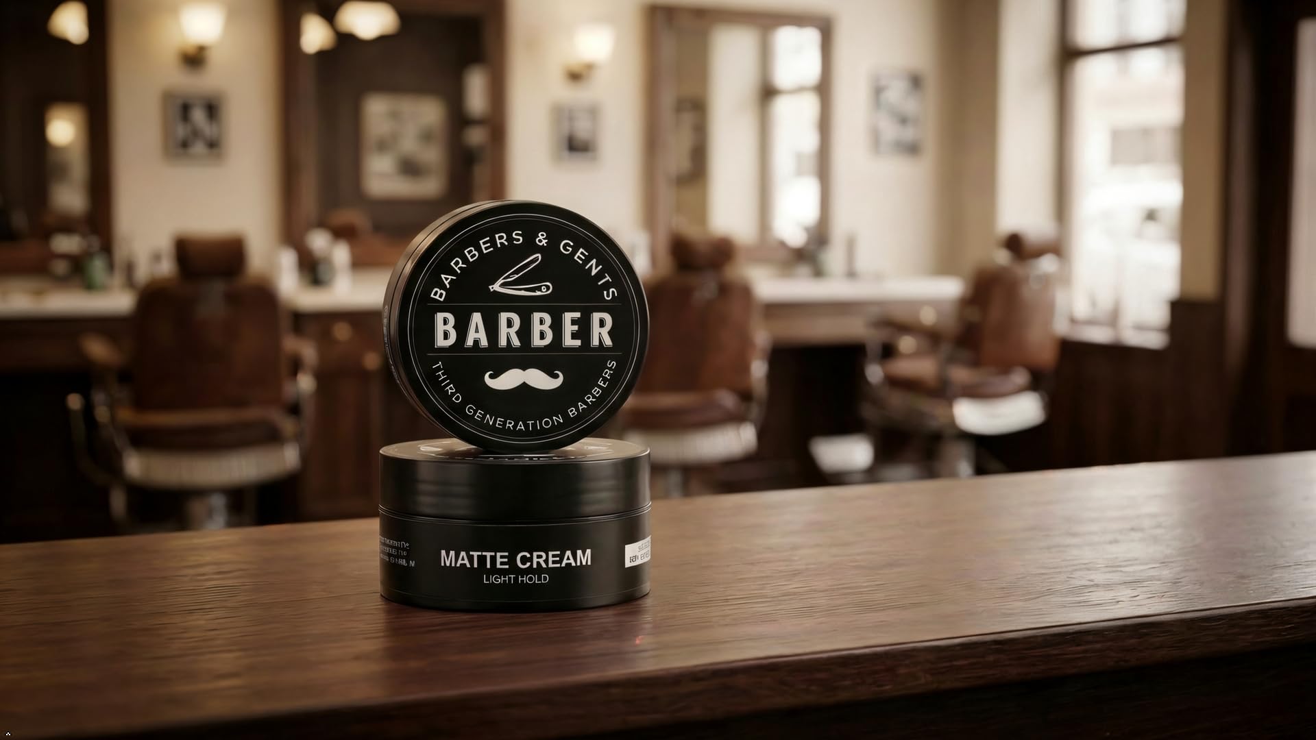 Barbers & Gents applied by hands to hair, demonstrates effortless control and no stiffness
