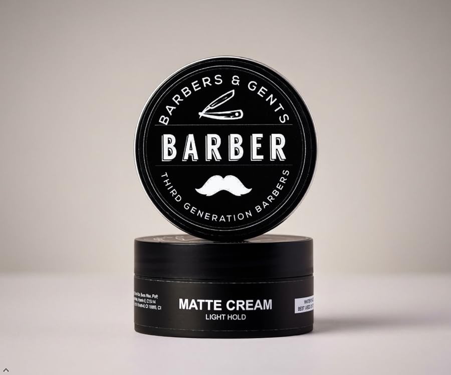Barbers & Gents 2.8 oz jar next to a coin for scale, compact travel-friendly packaging