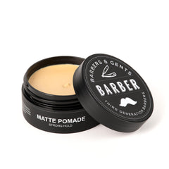 Barbers & Gents front jar view showing compact travel-friendly packaging
