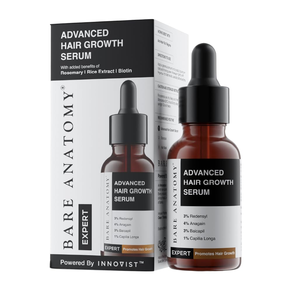 Bare Anatomy front packaging 30mL bottle showing product and size benefits