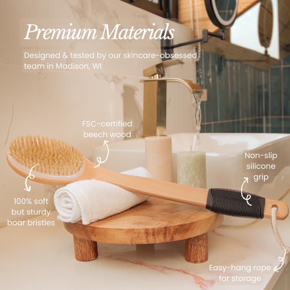 Bare Botanics medium-firm bristles texture revealing effective exfoliation