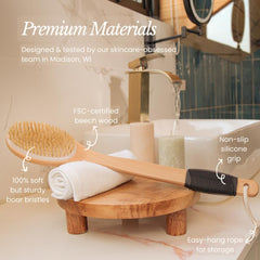 Bare Botanics medium-firm bristles texture revealing effective exfoliation