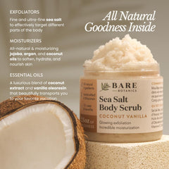 Bare Botanics spoon and scrub contents ready for hygienic application