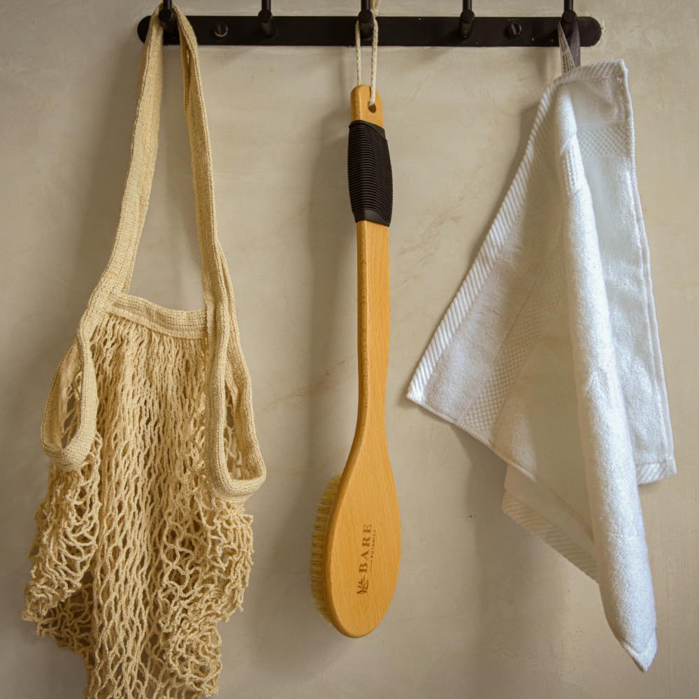 Bare Botanics dry brushing demonstration encouraging smoother skin