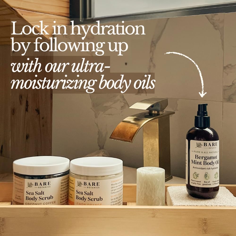 Bare Botanics lifestyle bathroom scene conveying spa-like skin benefits
