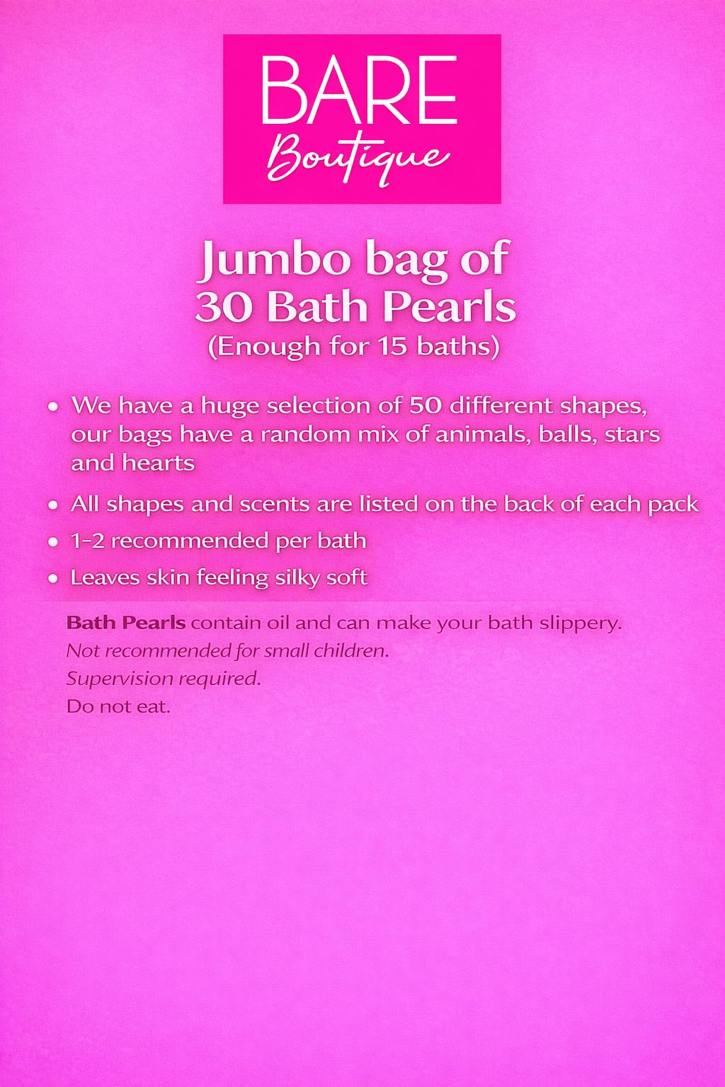 Bare Boutique bath scene with beads melting in tub, creating a relaxing aromatic soak