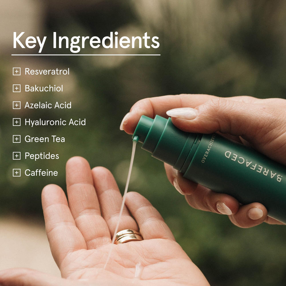Barefaced bakuchiol and resveratrol ingredients display boosting skin renewal