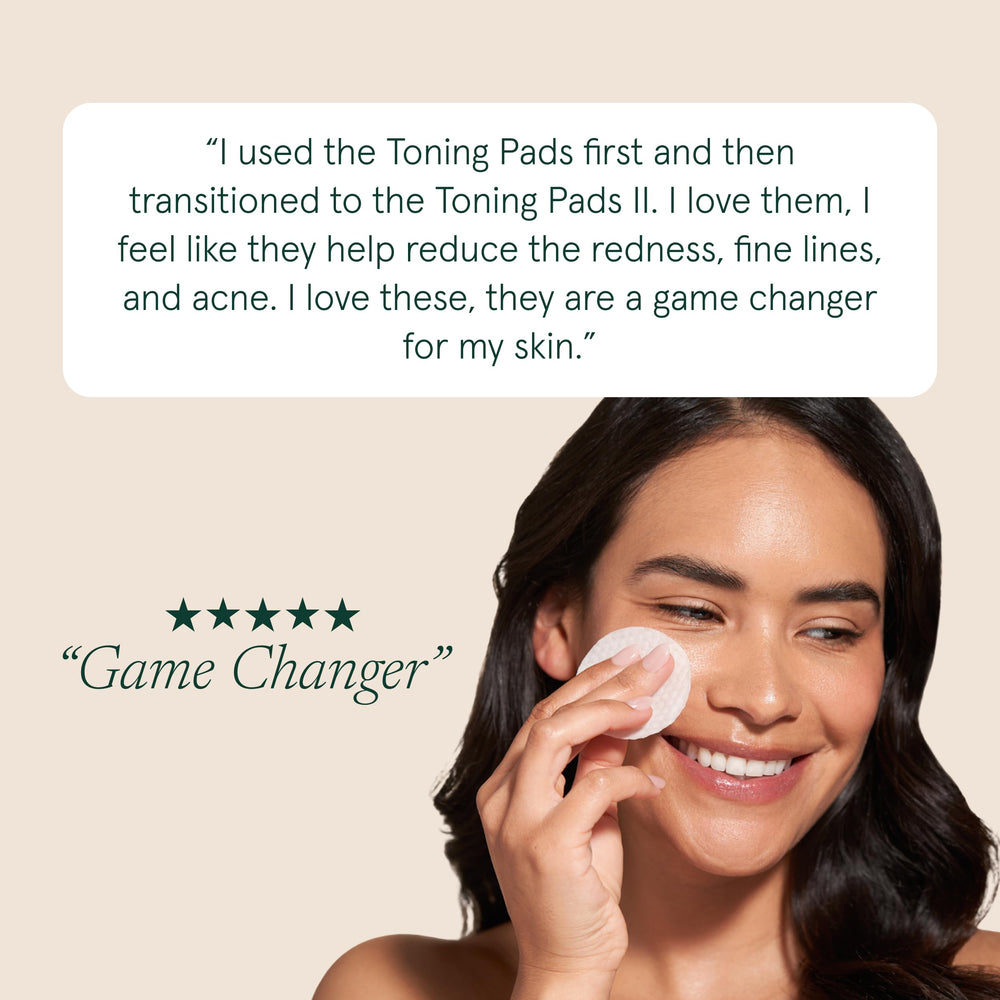 Ingredient label of Barefaced pads listing acids and transparent benefits