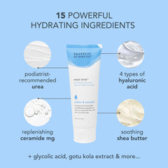 Barefoot Scientist application on heels demonstrating deep hydration benefit