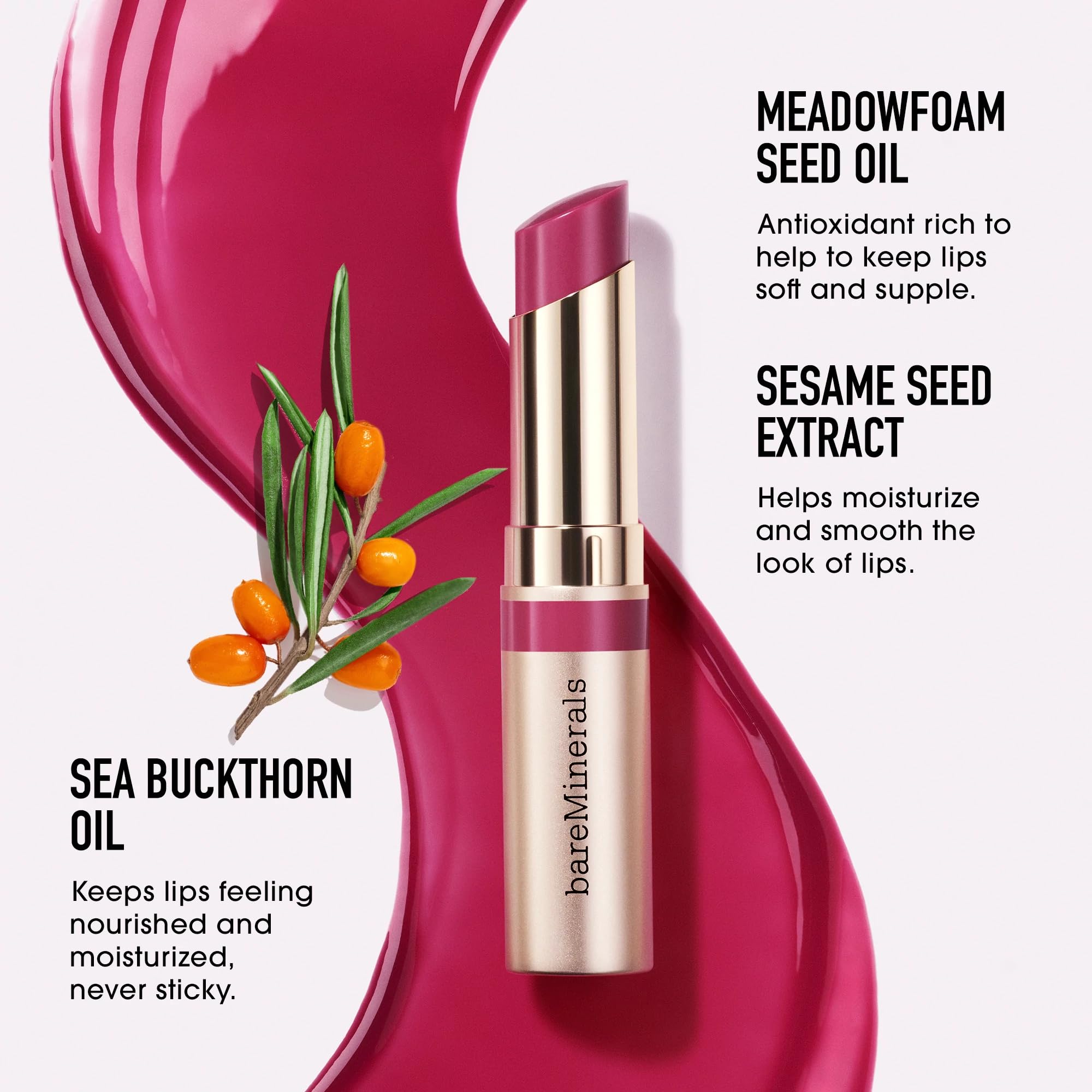 bareMinerals Affection size scale comparison with coin to show portable 0.1 oz convenience
