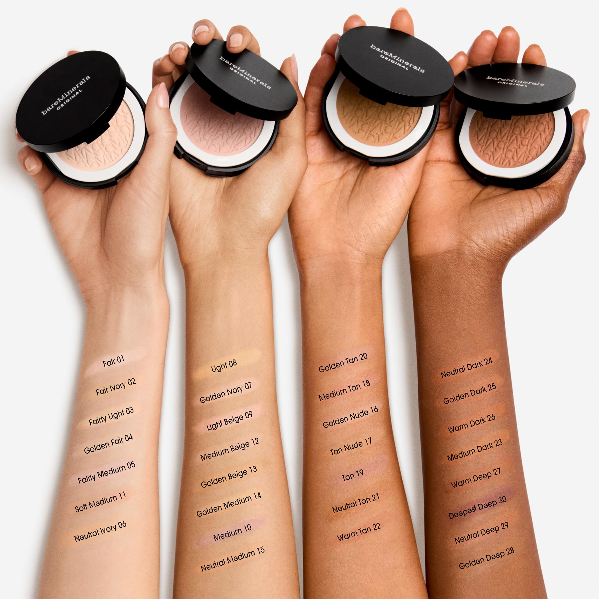 bareMinerals compact inside a handbag showing portability and quick touch-up benefit
