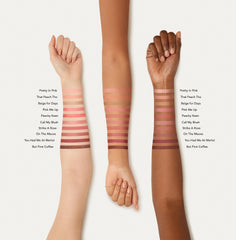 bareMinerals application with brush while applying blush for seamless, diffused finish