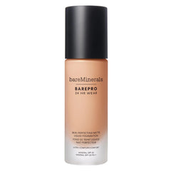 bareMinerals BAREPRO front bottle showing sleek packaging and matte finish benefits