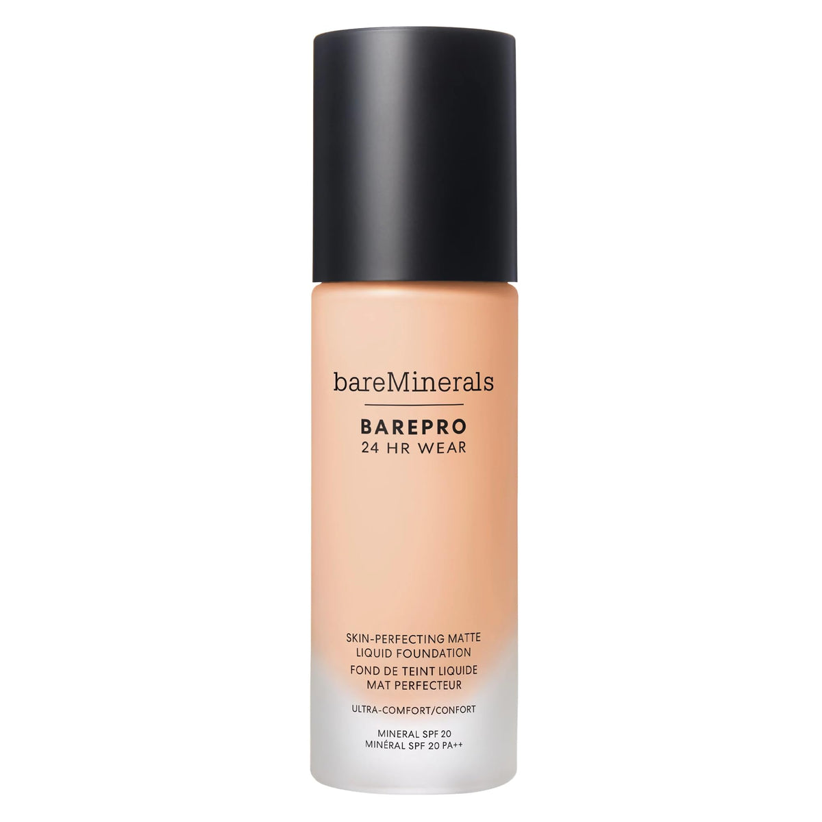 bareMinerals front packaging showing shade fair 12C and SPF 20 benefit