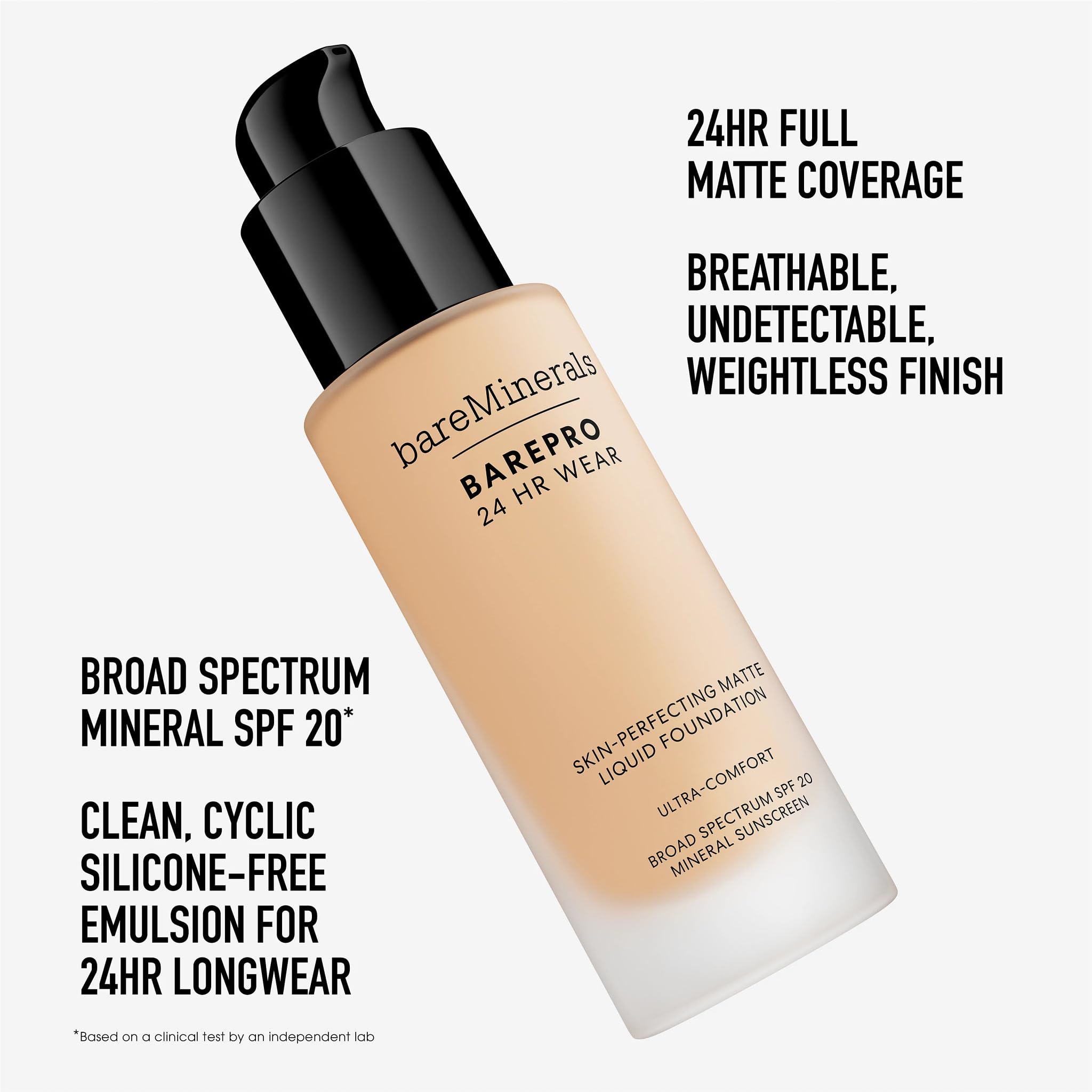 bareMinerals BAREPRO on a vanity in a lifestyle setting illustrating everyday wear