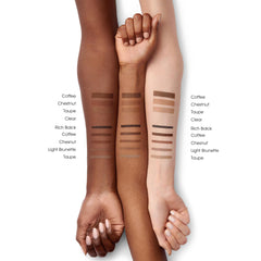 bareMinerals spoolie in use blending brows for natural finish benefit