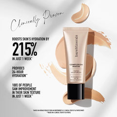 bareMinerals applied with fingertips showing effortless coverage benefit: natural finish