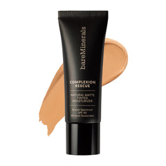 bareMinerals front packaging showing Cashew shade and matte finish benefit